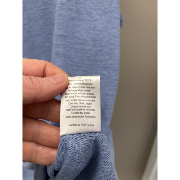 Poetry linen sleeveless women's top 12 Light Blue Scoop Neck Tank - Picture 5 of 10